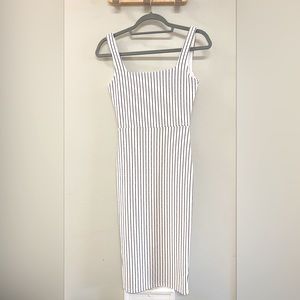 Pinstripe MIDI Dress